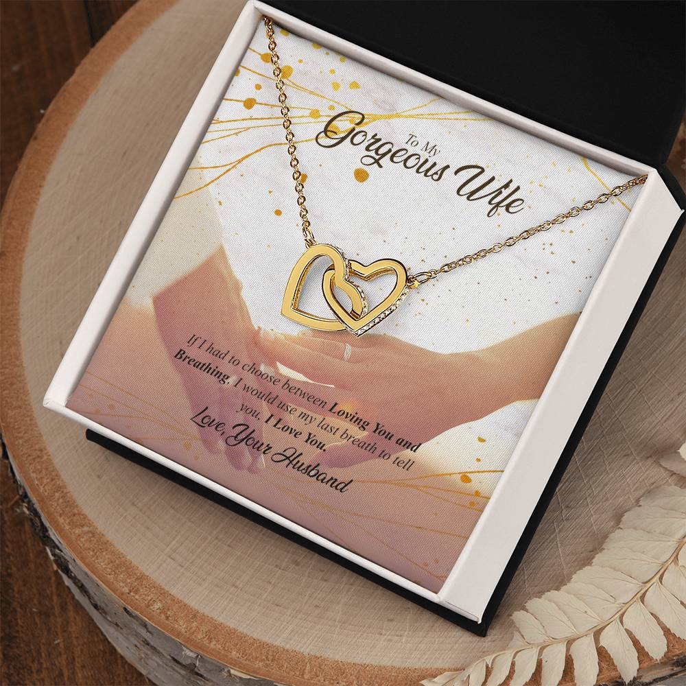 My Georgeous Wife - Interlocking Hearts Necklace