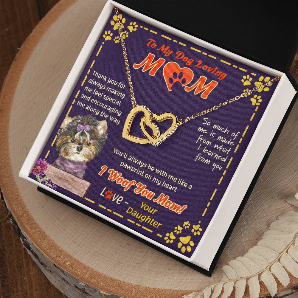 To My Mom - You'Ll Always Be With Me - Necklace Interlocking Hearts Necklace