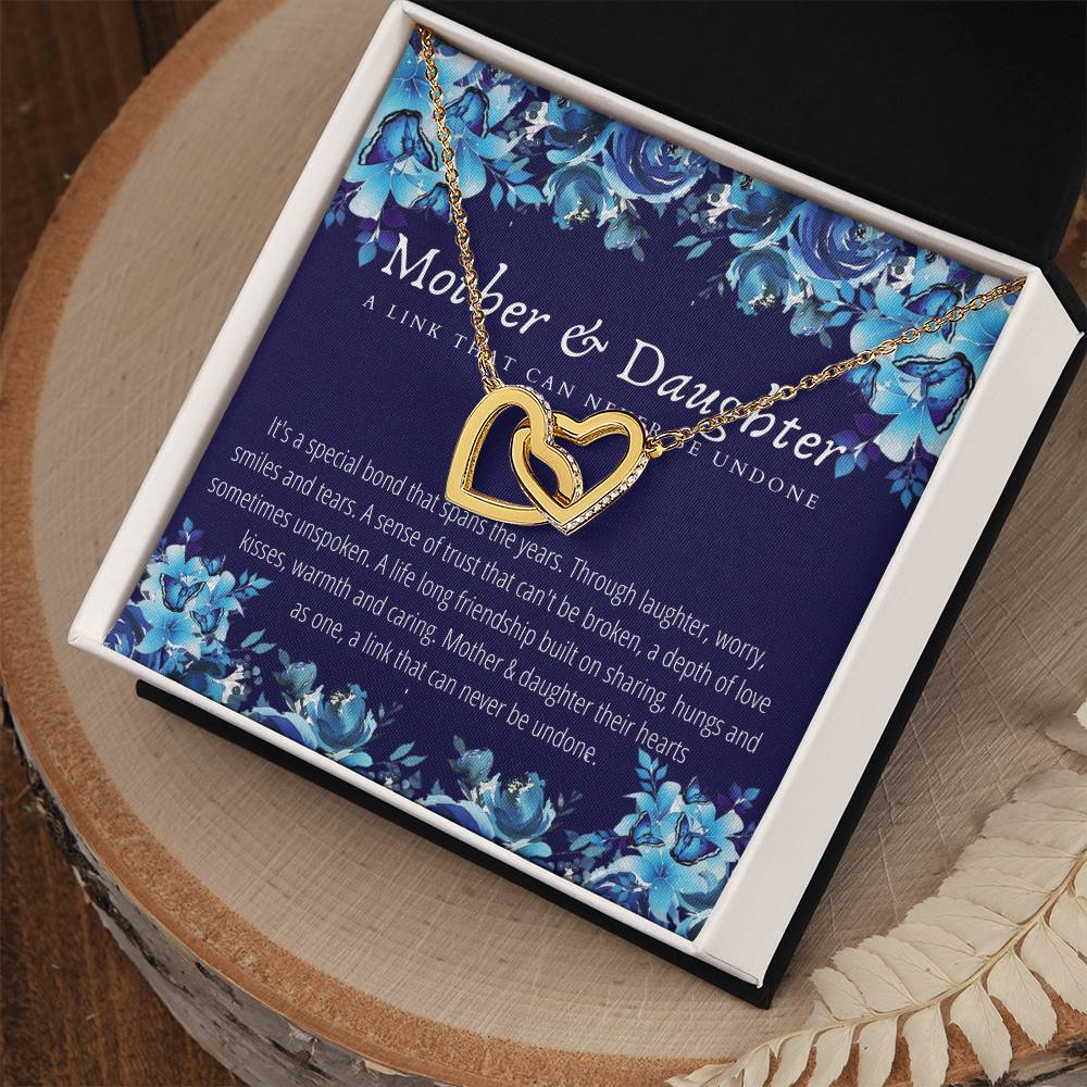 Mother & Daughter - Interlocking Necklace - A Link That Can Never Be Undone Interlocking Hearts Necklace