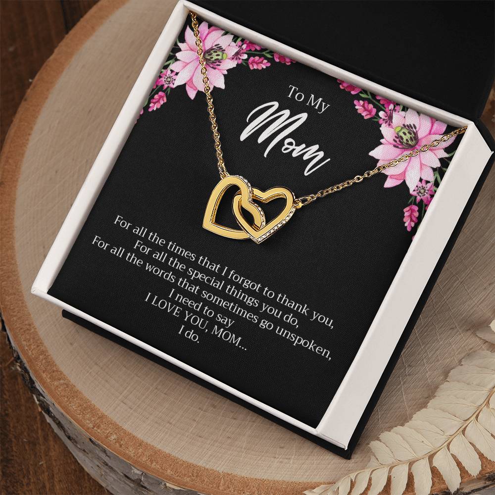 Interlocking Heart Necklace For Mom Interlocking Hearts Necklace