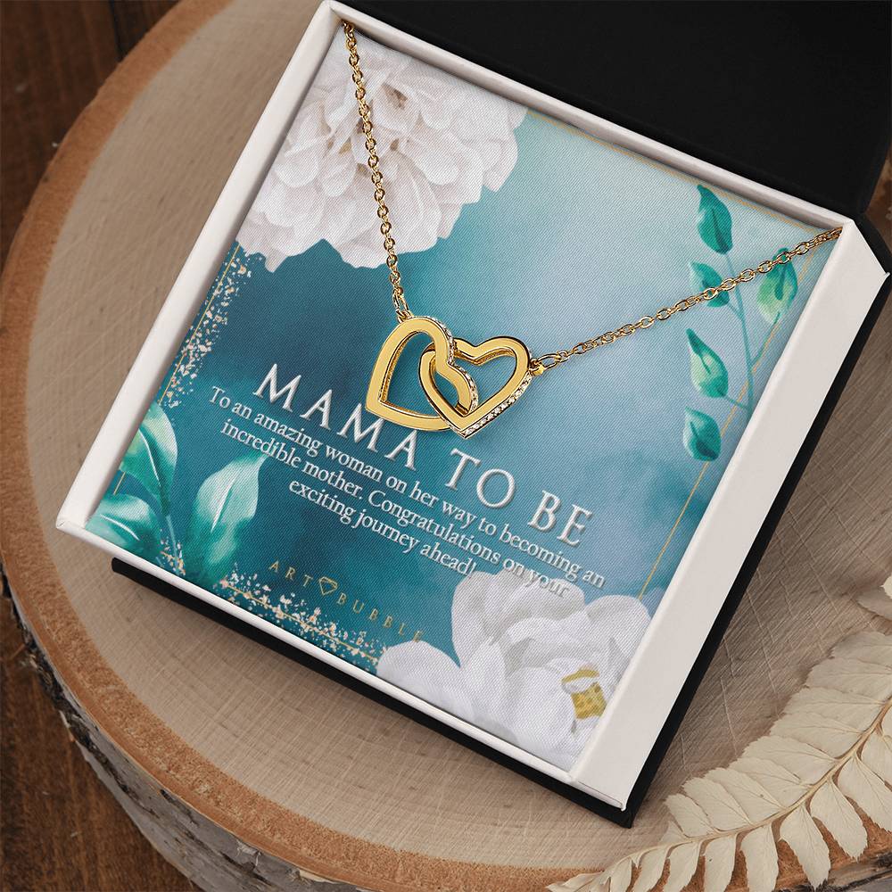 Mothers Day Gift For Future Mom Interlocking Hearts Necklace