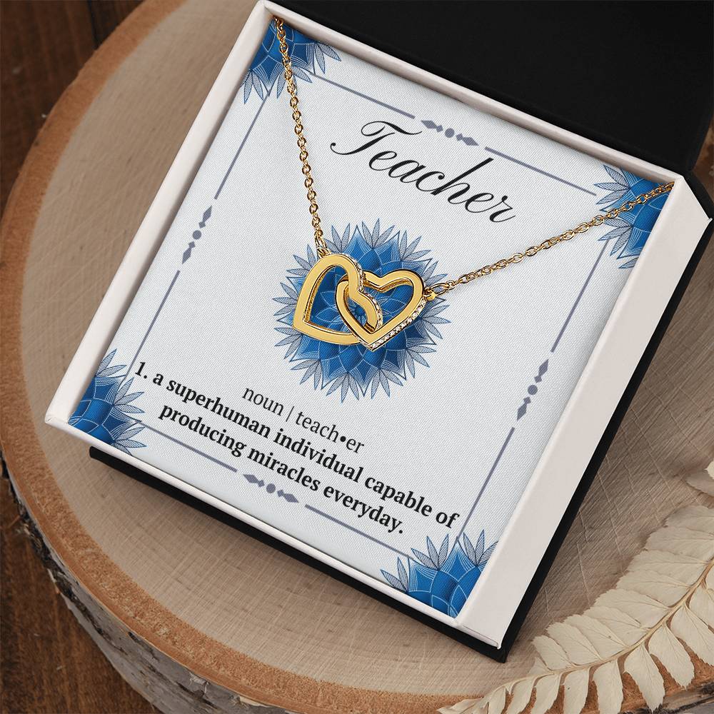 Best Gifts For Teacher Interlocking Hearts Necklace