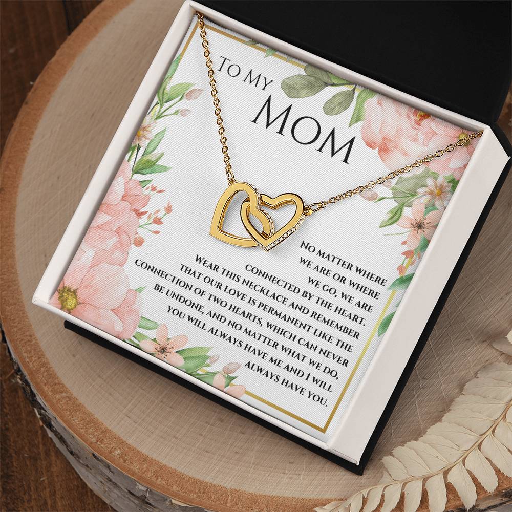 To My Mom - The Greatest Of Them All - Necklace Interlocking Hearts Necklace