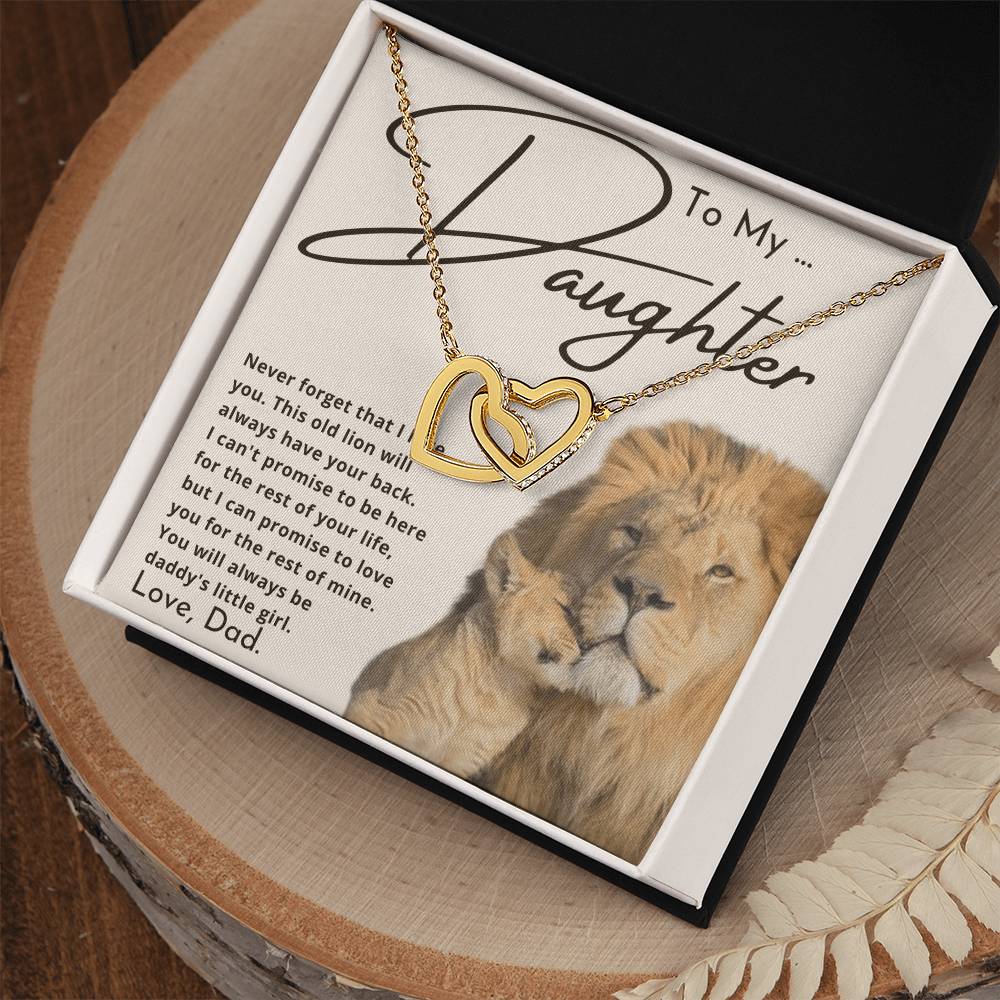 Daddy'S Little Girl Interlocking Hearts Necklace