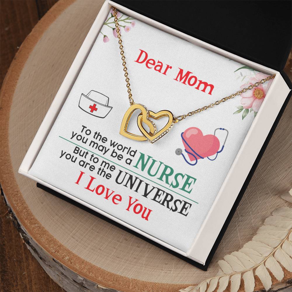 Gift For Mom - Interlocking Hearts Necklace