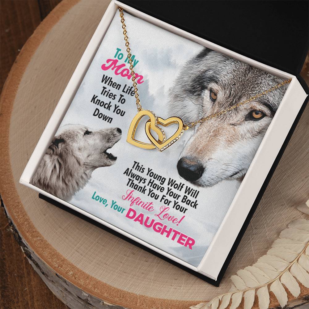 Gift For Mom - Interlocking Heart Necklace Interlocking Hearts Necklace