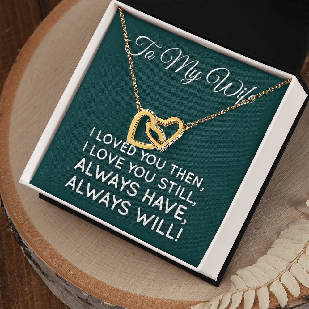 I Love You Interlocking Hearts Necklace