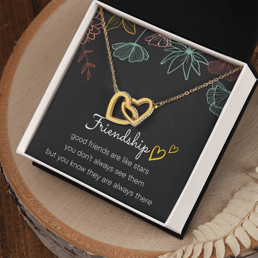 Best Friend Gifts Interlocking Heart Necklace Friendship Necklaces Best Friend Necklaces Friendship Necklaces For Interlocking Hearts Necklace