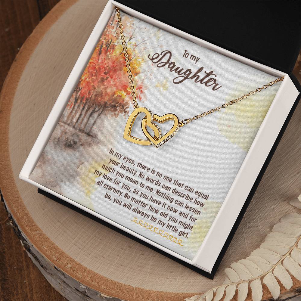 Interlocked Hearts Necklace - For Daughter Interlocking Hearts Necklace