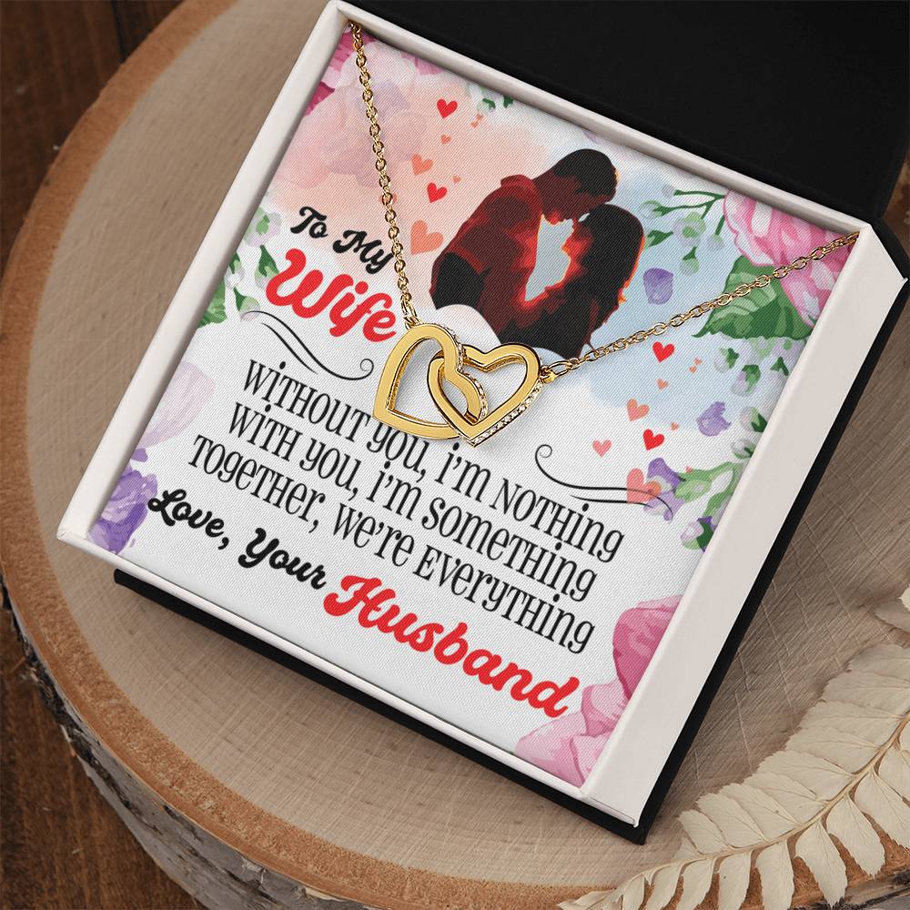 Gift For Wife - Interlocking Heart Necklace Interlocking Hearts Necklace