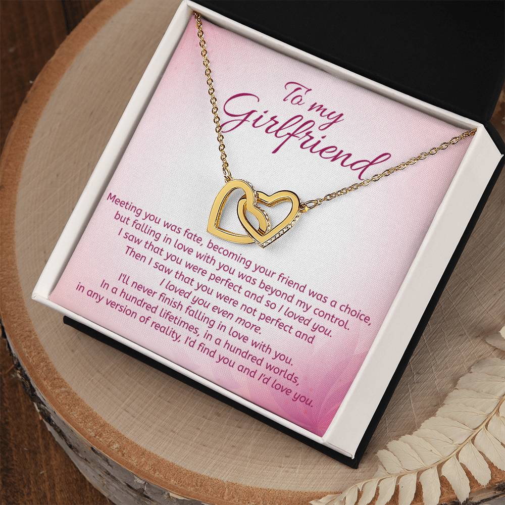 Interlocking Hearts Necklace For Your Girl