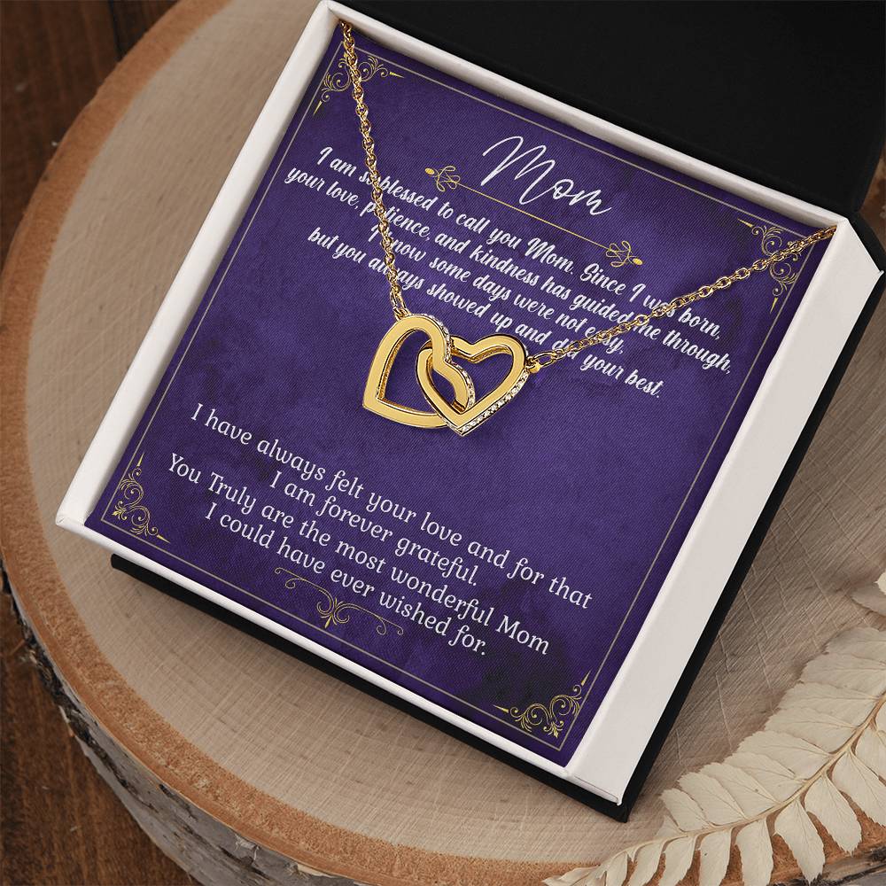I Am Blessed To Call You Mom Limited Edition Interlocking Hearts Necklace