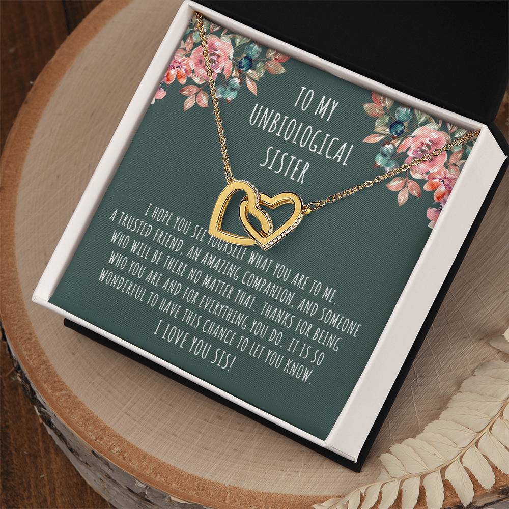 My Unbiological Sister What You Are To Me Interlocked Hearts Necklace Interlocking Hearts Necklace