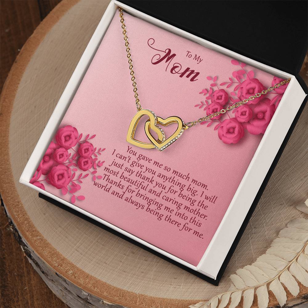 Gift For Mom Personalized Necklace Custom Gift For Mom To My Mom Interlocking Hearts Necklace