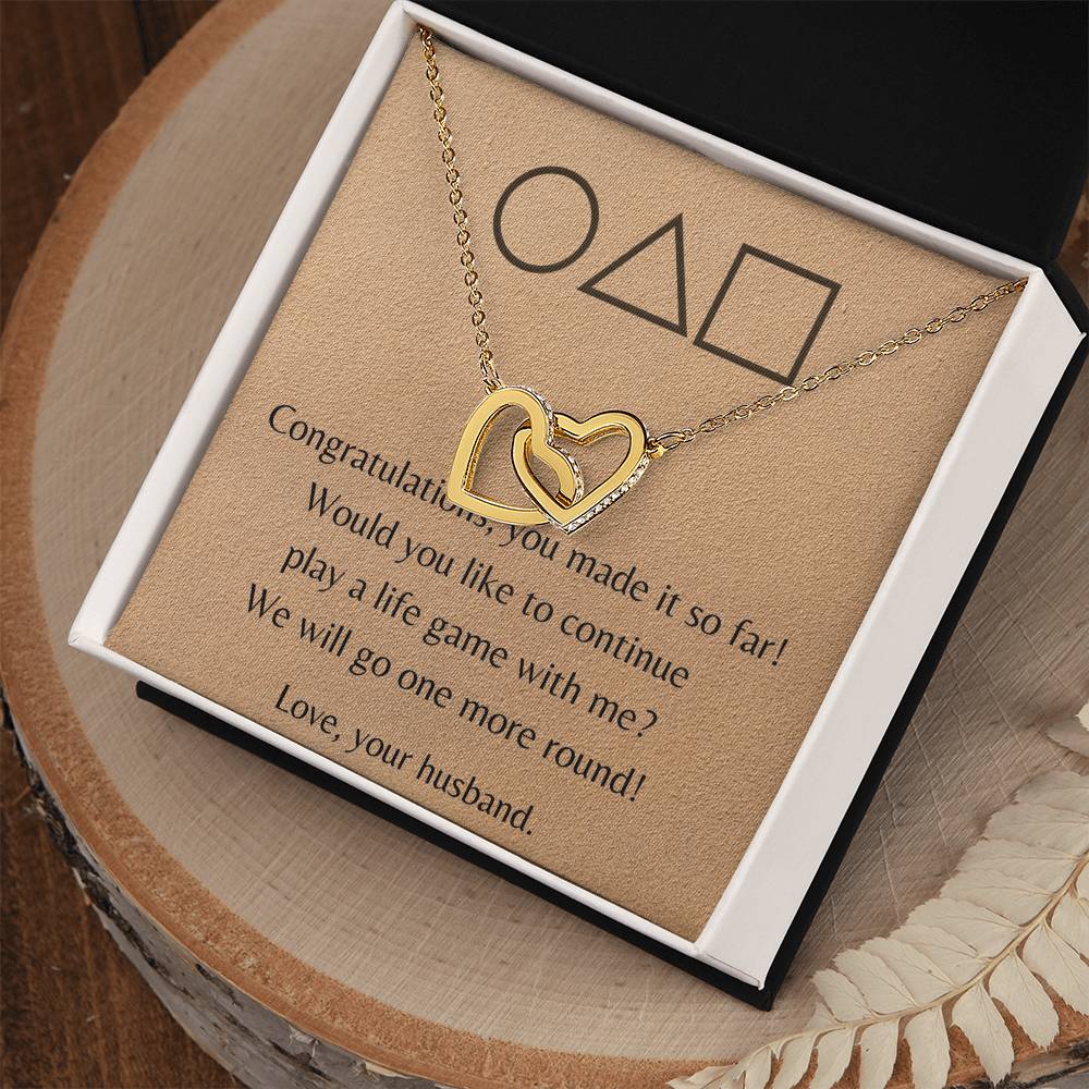 One More Round Necklace Interlocking Hearts Necklace
