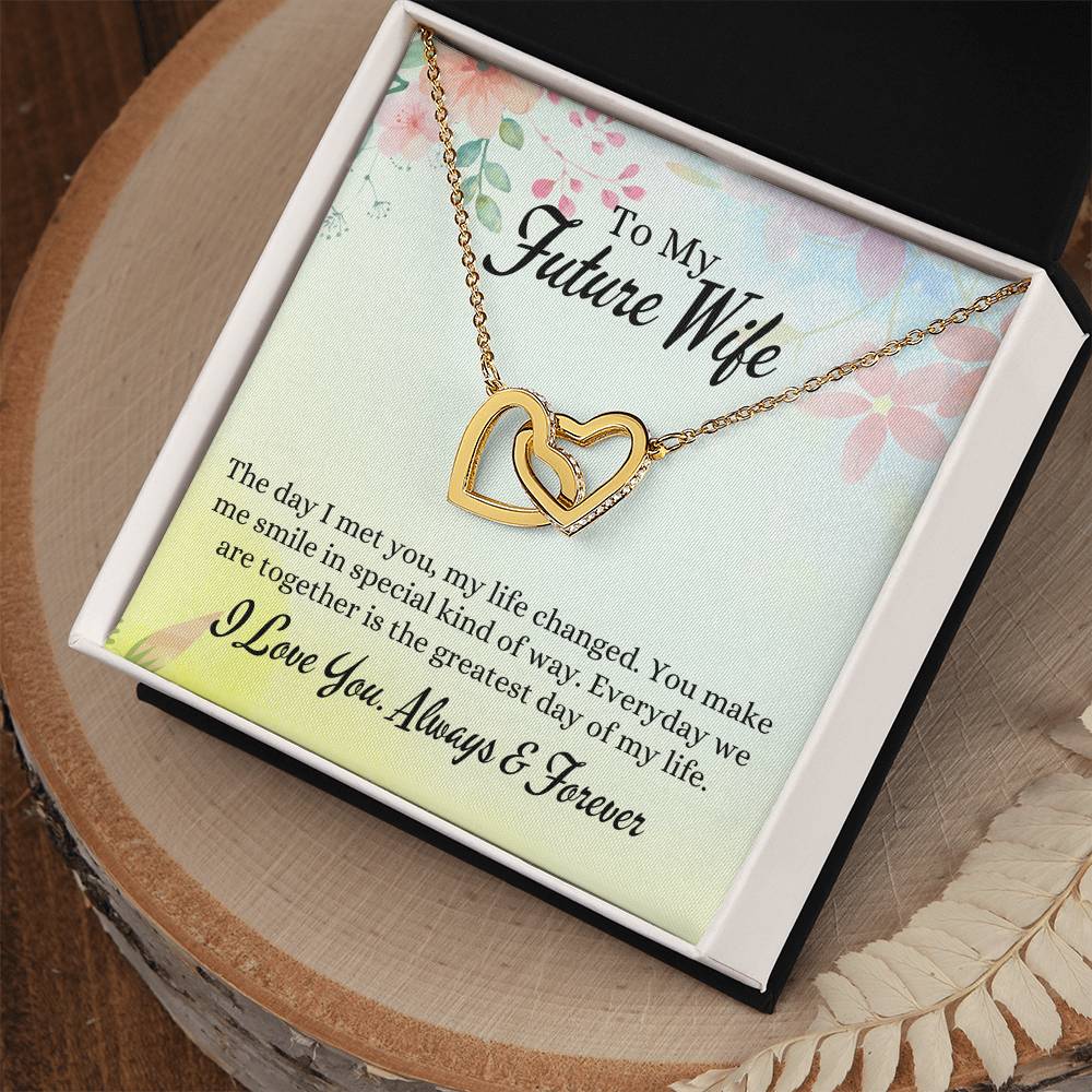 Best Gift For Future Wife Interlocking Hearts Necklace