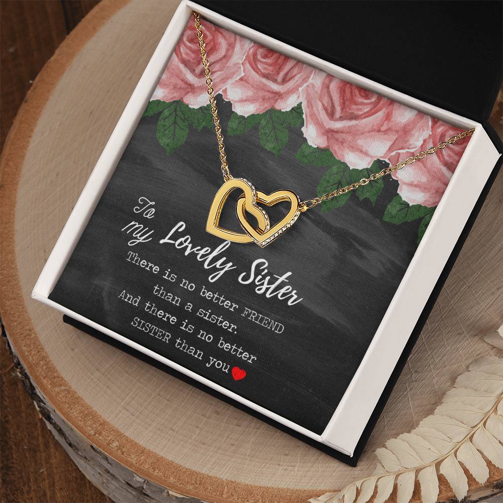 Sisters Necklace Sister Gift Sister Jewelry Lovely Sister Gift Interlocking Hearts Necklace