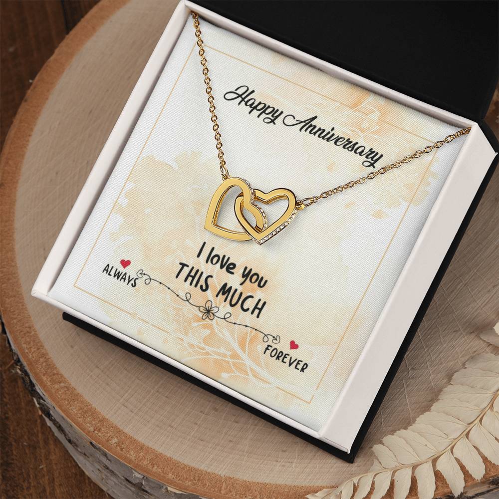 To My Wife Interlocking Hearts Necklace