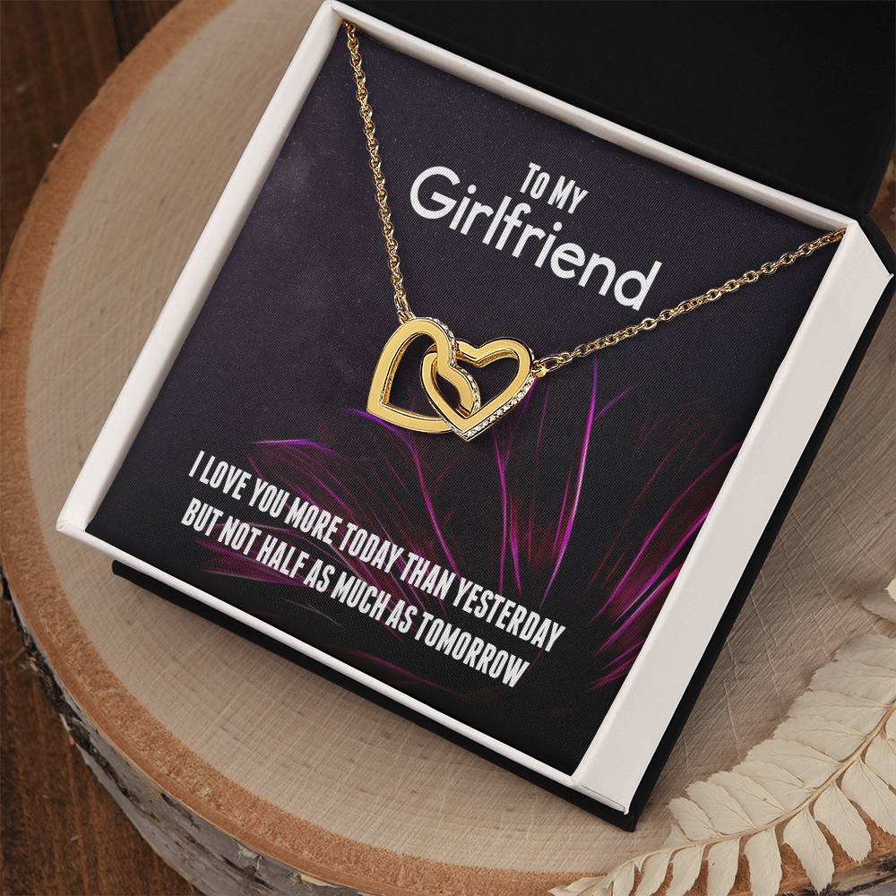 Romantic Girlfriend Necklace Gift - Interlocking Hearts Interlocking Hearts Necklace