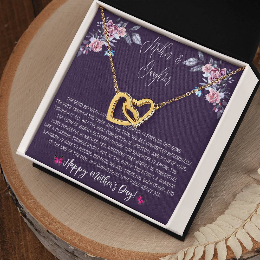 Mother'S Day Gift From Daughter - Mother Daughter Necklace Gifts For Mom Interlocking Hearts Necklace
