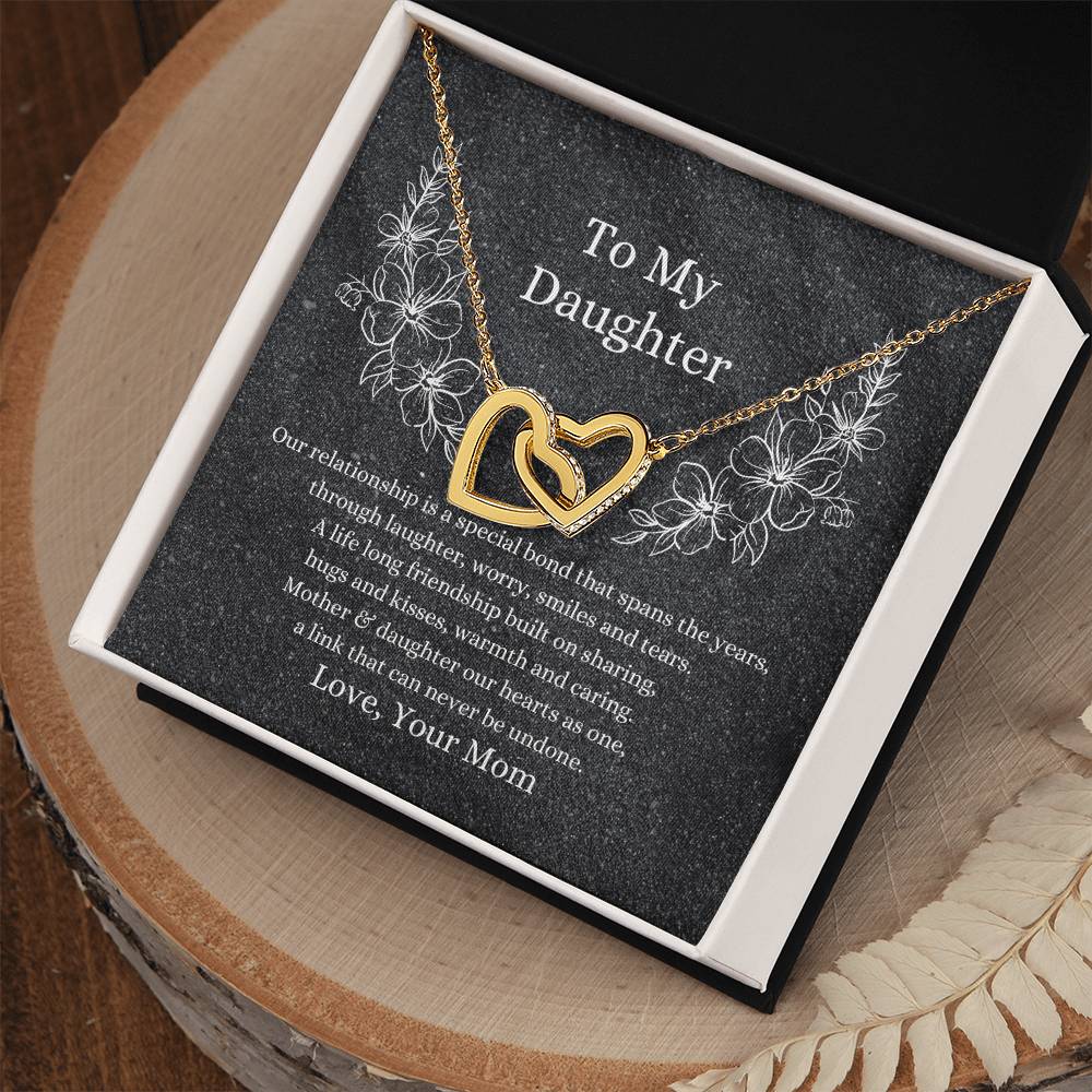 Mother To Daughter Hearts As One Necklace Interlocking Hearts Necklace