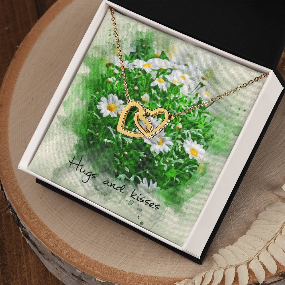 Interlocking Hearts Necklace – Daisy Message Card