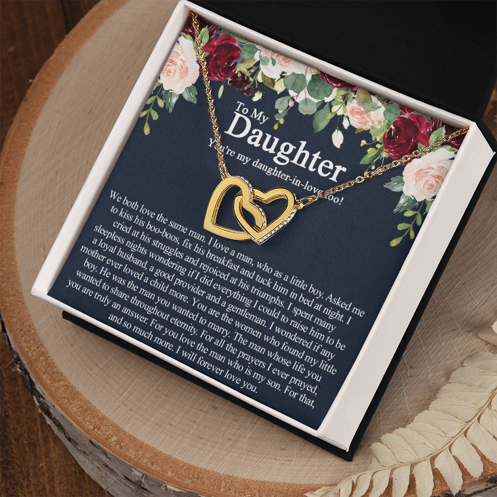 To My Daughter In Law Necklace Unique Daughter In Law Gift From Mother In Law Future Daughter In Law New Daughter In Law Jewelry Interlocking Hearts Necklace