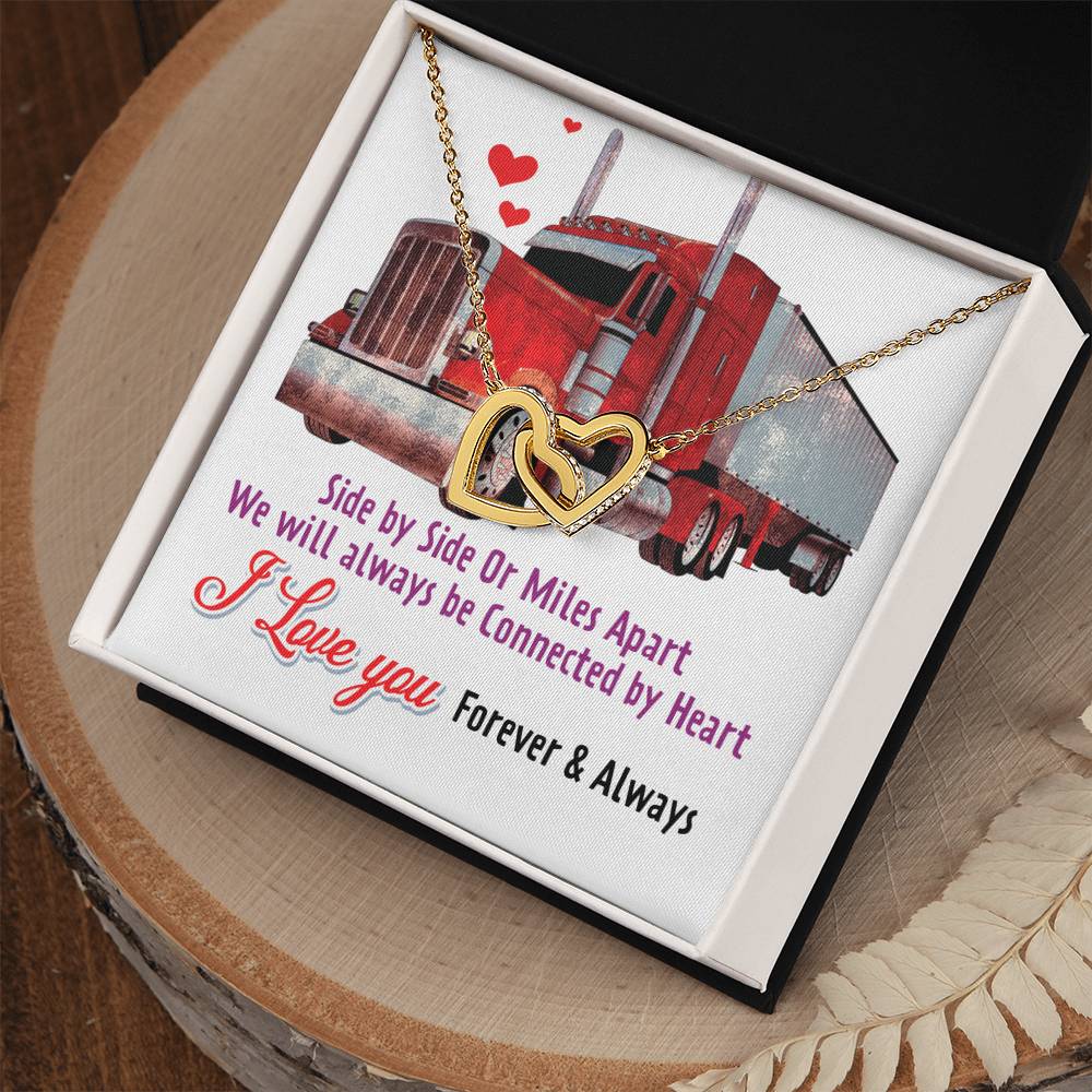 Trucker'S Wife-Interlocking Heart Necklace Interlocking Hearts Necklace