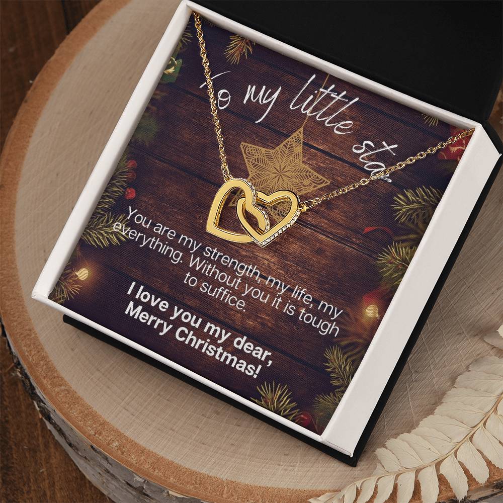 To My Little Star ? - Perfect Christmas Gift ???? Interlocking Hearts Necklace