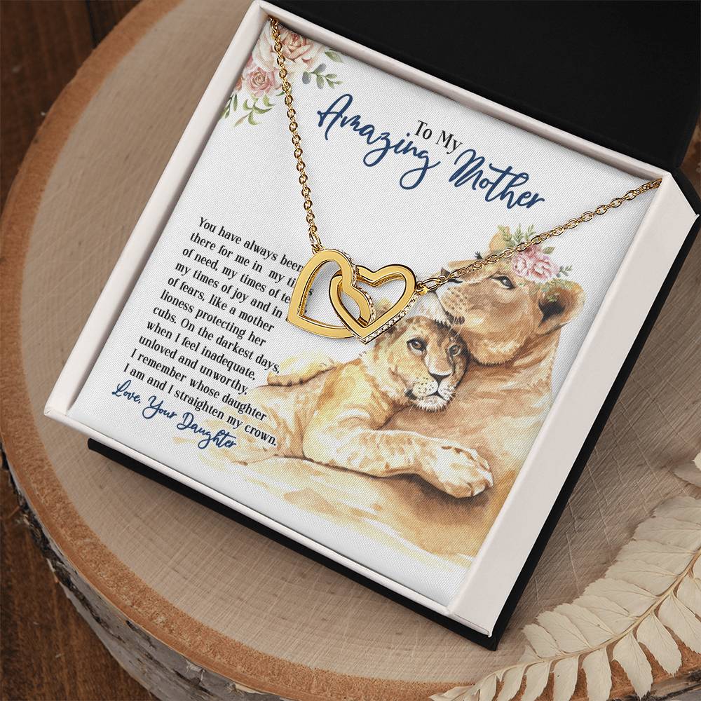 To My Amazing Mother - You Have Always Been There - From Daughter Interlocking Hearts Necklace