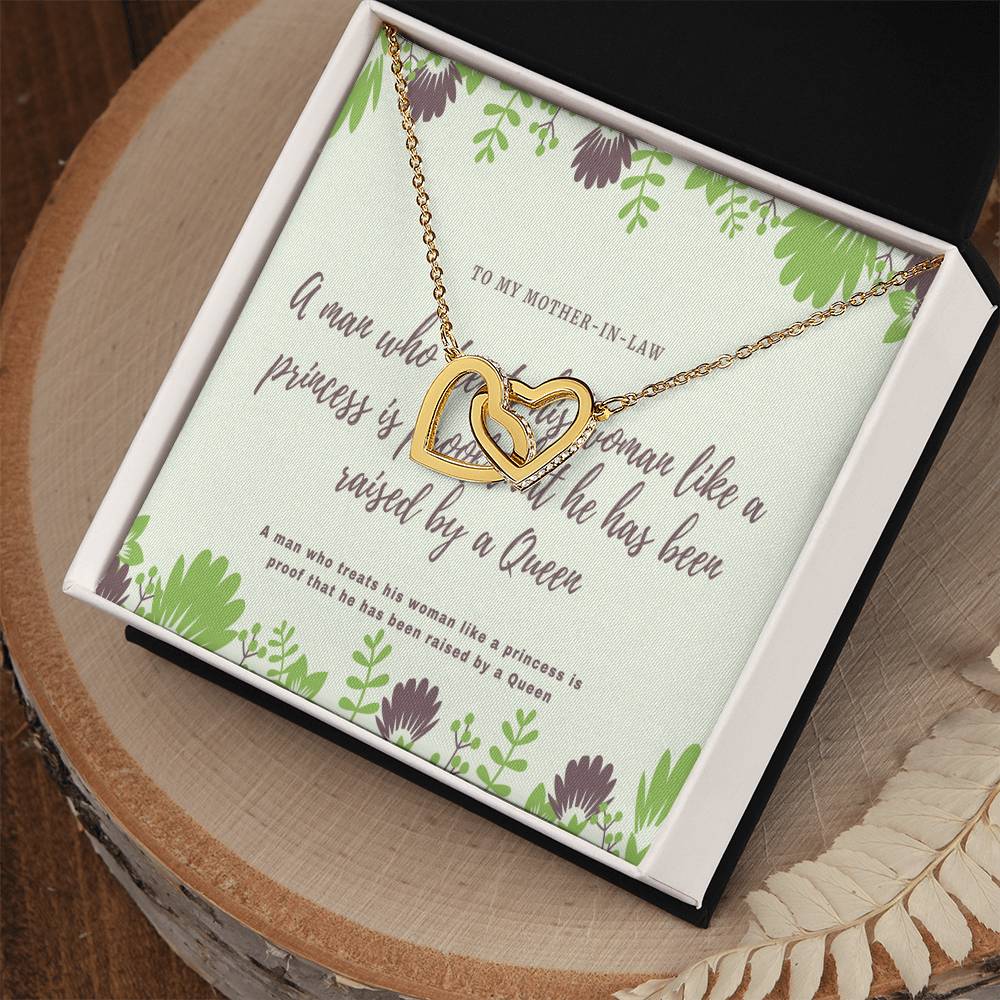 Mother-In-Law Gift Necklace Mother-In-Law Mother-In-Law Gift Mother'S Day Gift For Mother-In-Law Interlocking Hearts Necklace