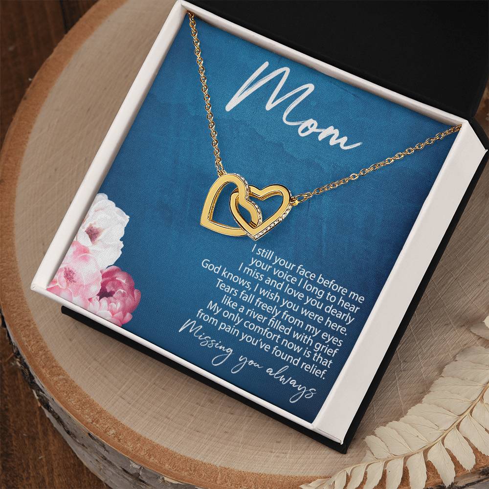 Mothers Day Gift For Mom From Daughter 2021 Miss You Gifts For Mom Thoughtful Miss You Gifts I Miss You Gift Ideas I Miss You Gifts For Her Interlocking Hearts Necklace