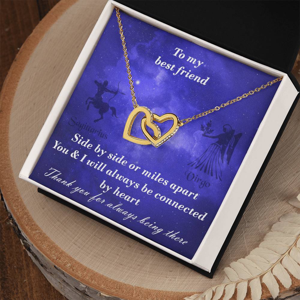 Sagittarius To Virgo Best Friend Interlocked Hearts Necklace Interlocking Hearts Necklace