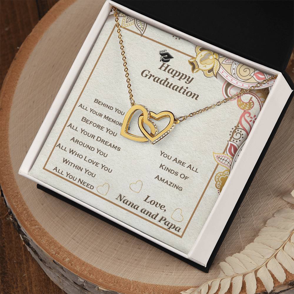 Interlocking Heart Necklace For Your Granddaughter Perfect Graduation Gift Interlocking Hearts Necklace