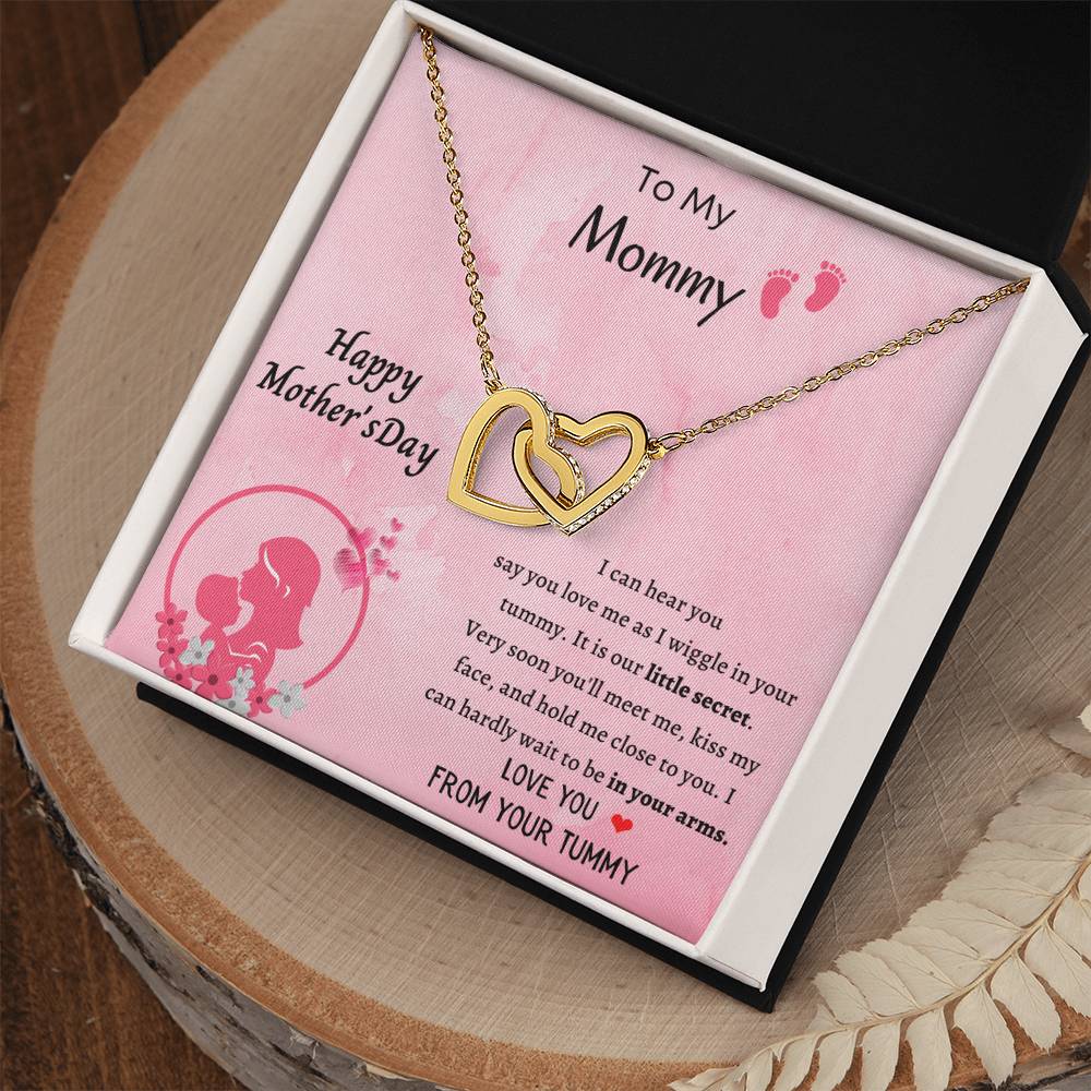 From Your Tummy - 2 Hearts - Necklace Interlocking Hearts Necklace