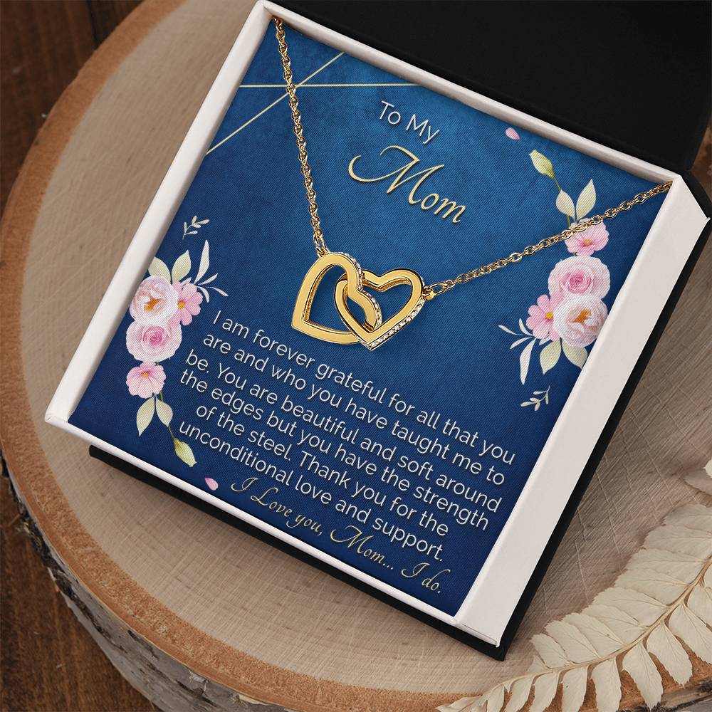 Mother'S Day Gift From Daughter To Mom Love Gift For Mom Interlocking Hearts Necklace