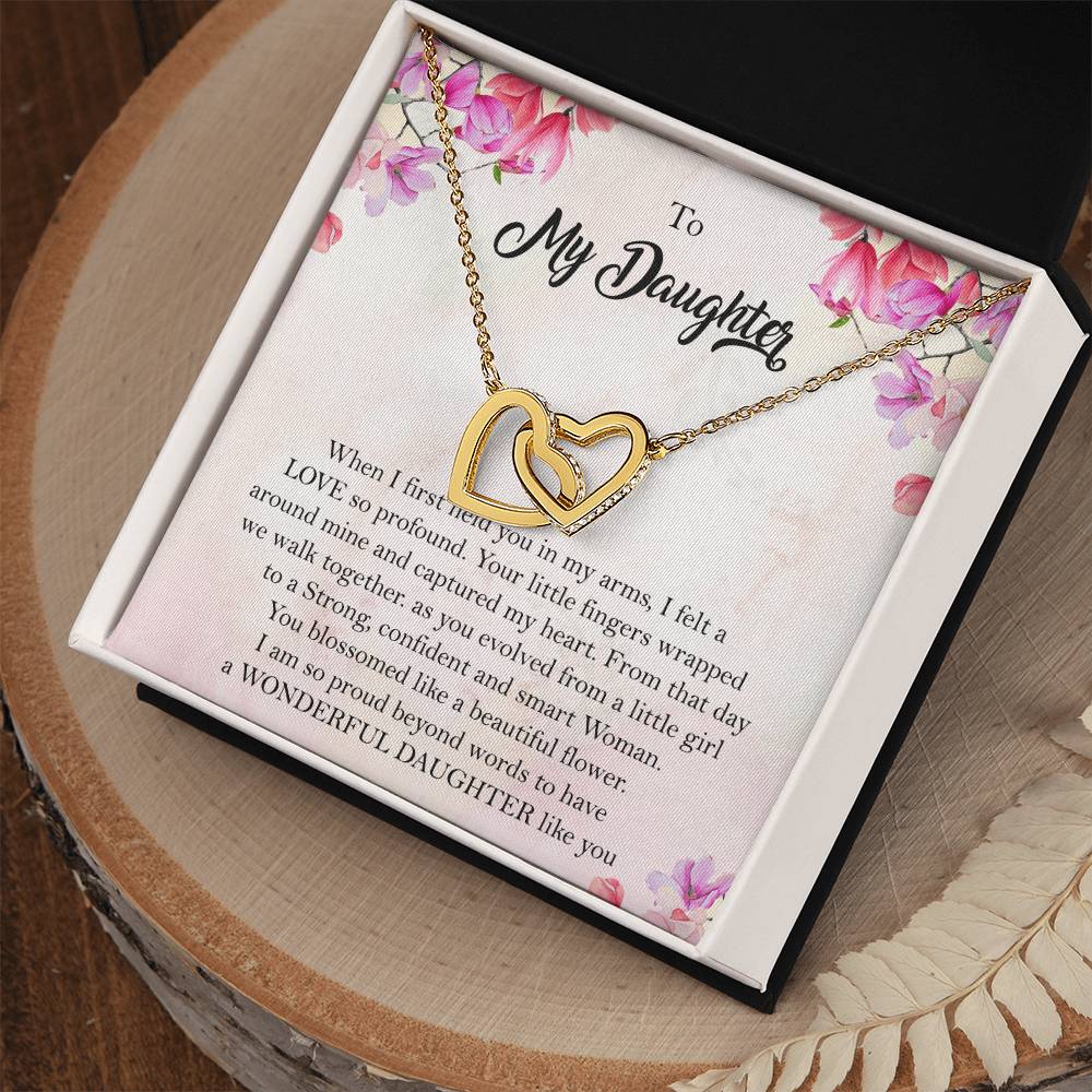 Interlocking Heart To Daughter Interlocking Hearts Necklace