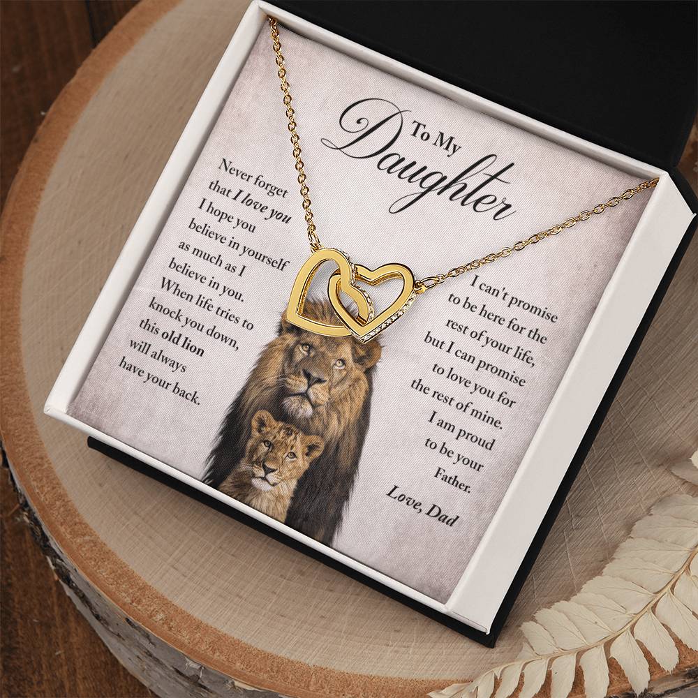 My Daughter - Proud Of You - Necklace Interlocking Hearts Necklace