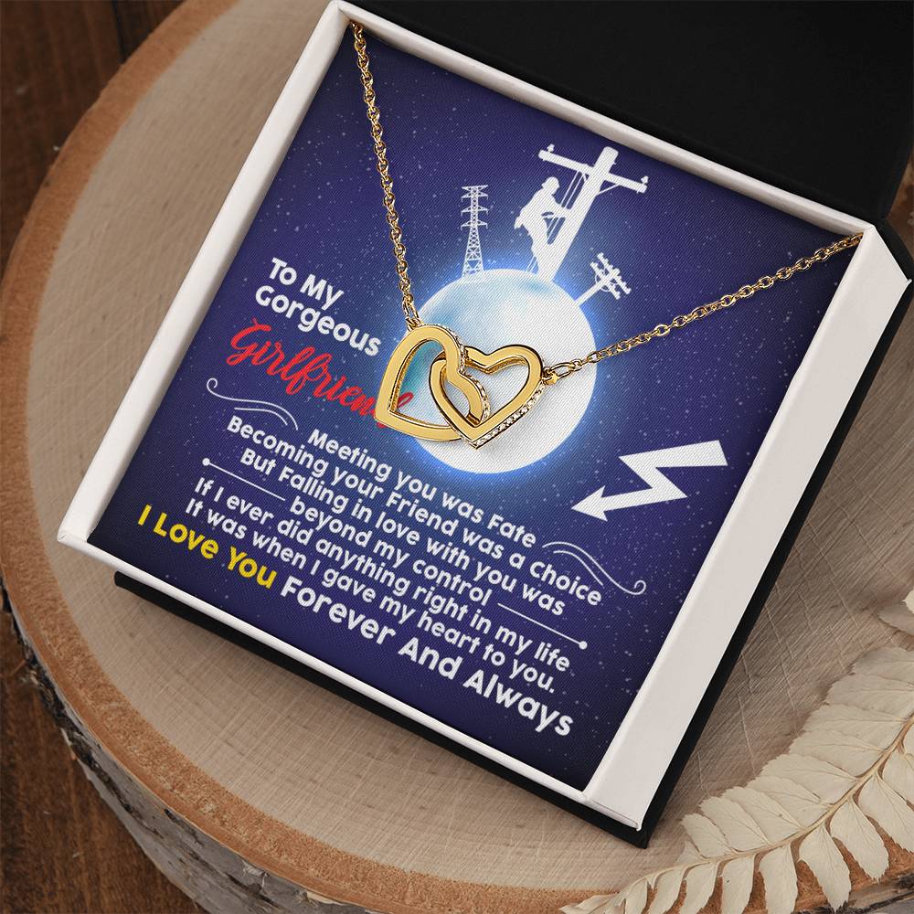 Lineman'S Girlfriend - Interlocking Heart Necklace Interlocking Hearts Necklace