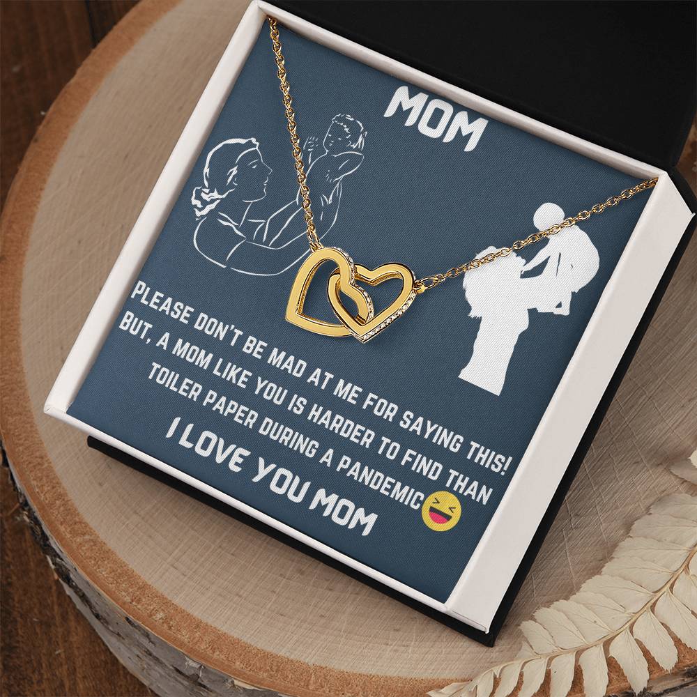 Interlocked Hearts Necklace For Mom Interlocking Hearts Necklace