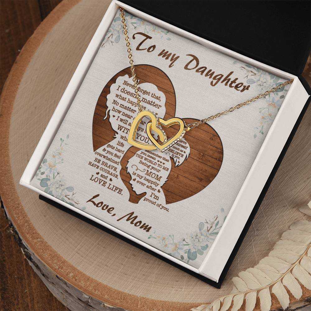 I'M Proud Of You - Best Gift For Daughter Interlocking Hearts Necklace