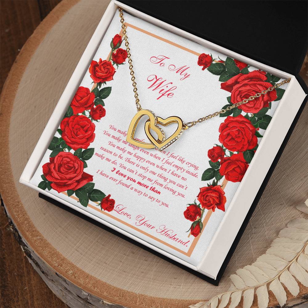 To My Wife - Interlocking Heart Interlocking Hearts Necklace