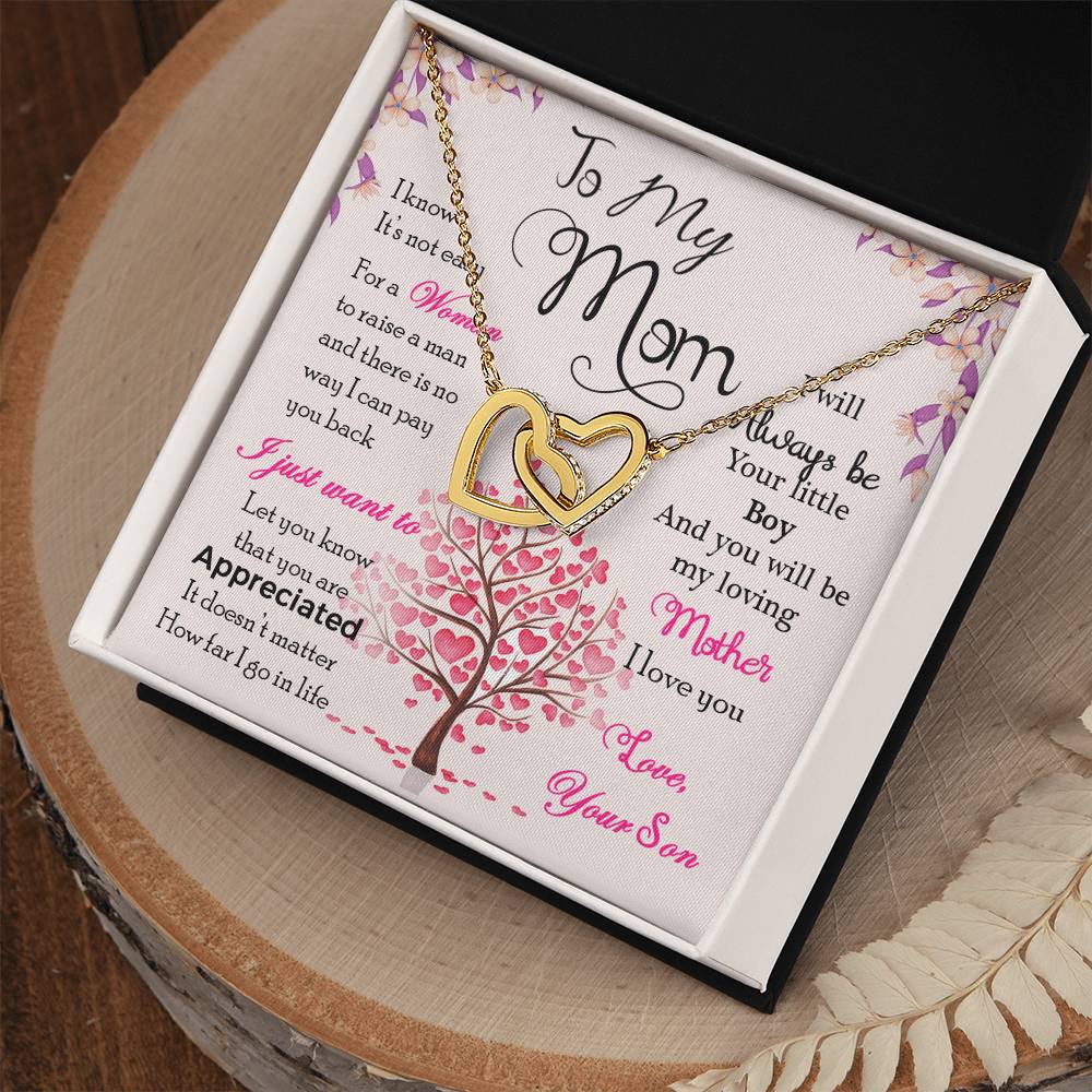 Mothers Day Gift From Daughter Son - Mother Necklace Gifts For Mom Mom Necklace Interlocking Hearts Interlocking Hearts Necklace