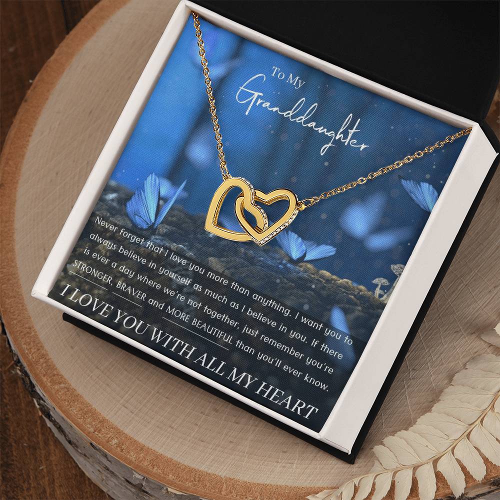 Granddaughter Necklace Interlocking Hearts Necklace