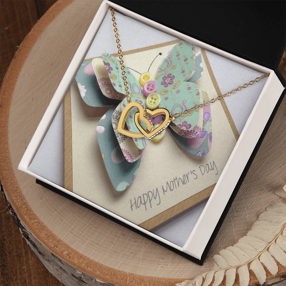To My Mother My Everything Interlocking Hearts Necklace