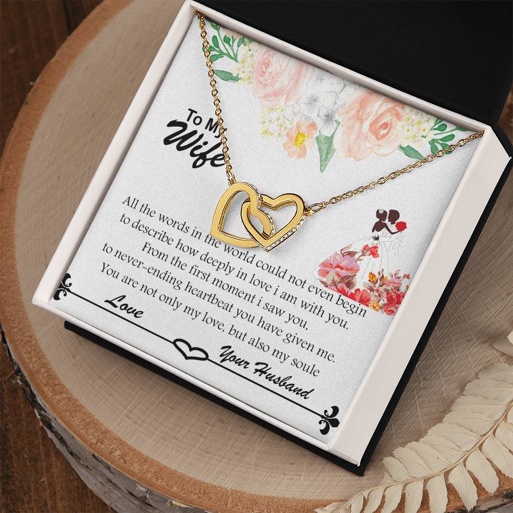 Gift For Wife To Show Just How Deeply In Love You Are. Interlocking Hearts Necklace