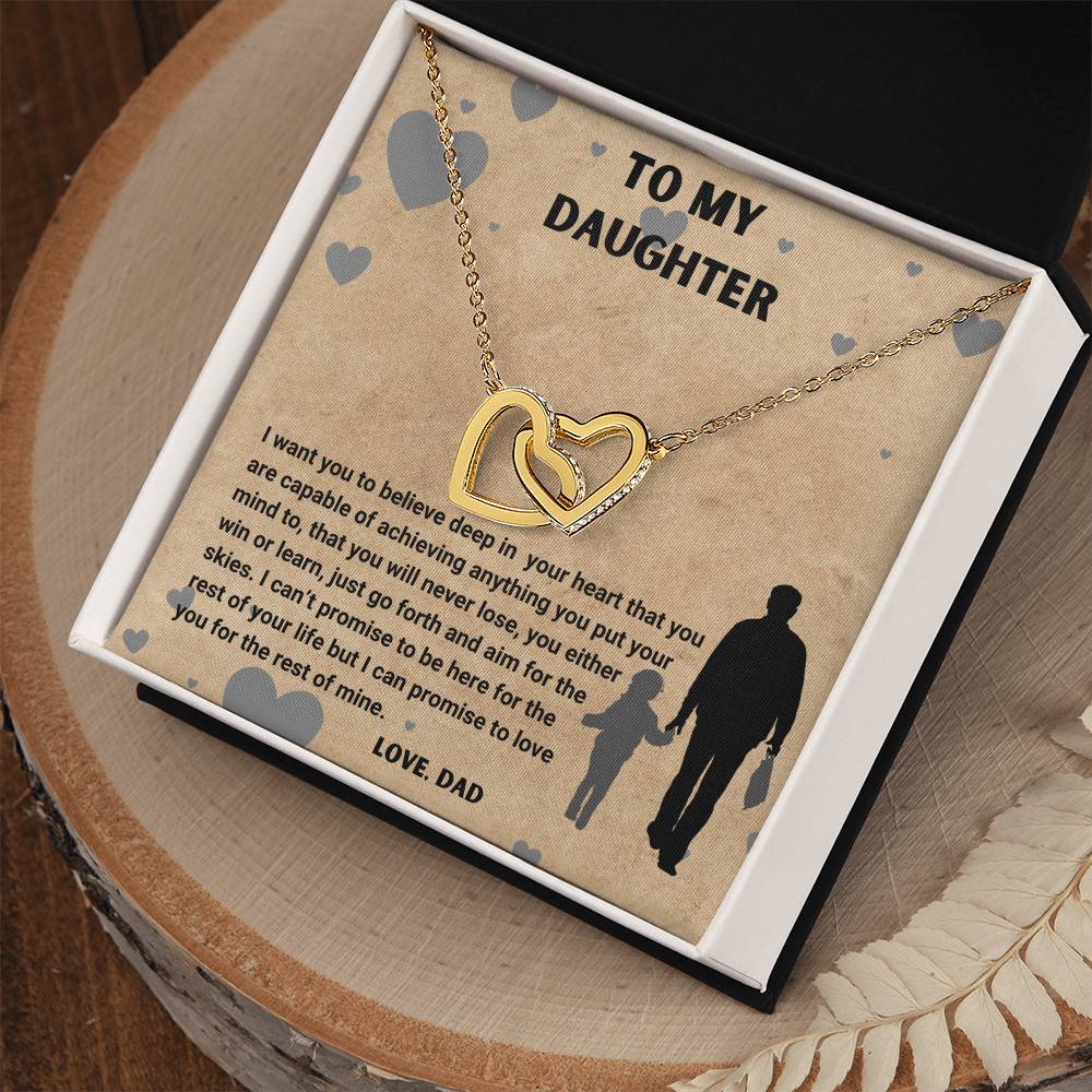 To My Daughter ?? Interlocking Hearts Necklace