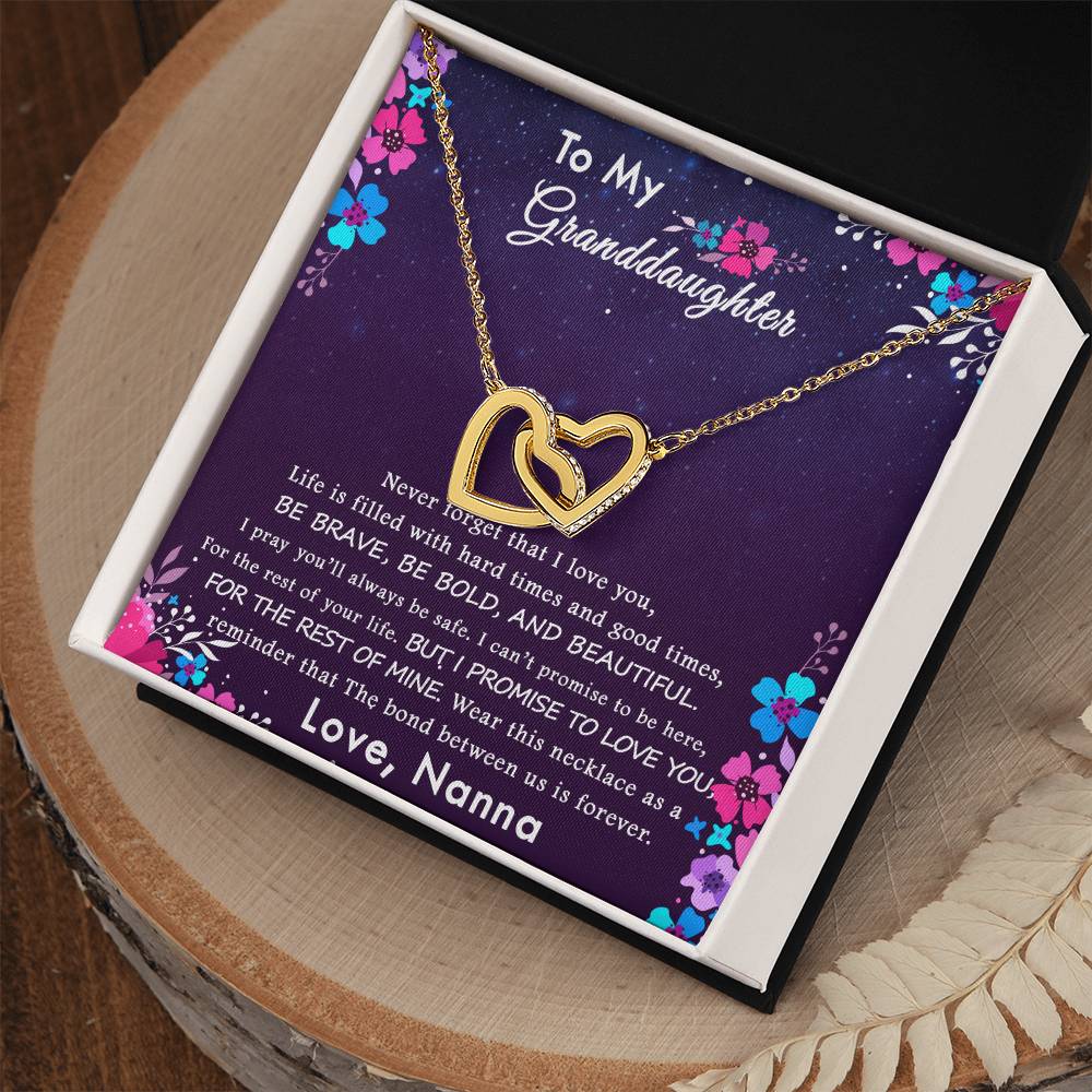 Interlocking Heart Necklace Gift For Granddaughter Interlocking Hearts Necklace