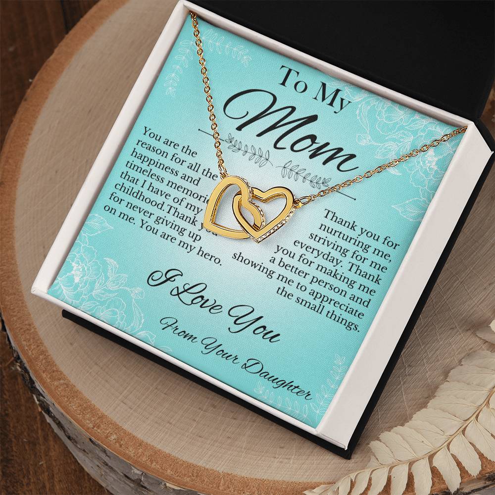 Mother'S Day Gifts From Daughter Gift Ideas 2021 Best Gifts For Mom 2021 Two Hearts Interlocking Hearts Necklace