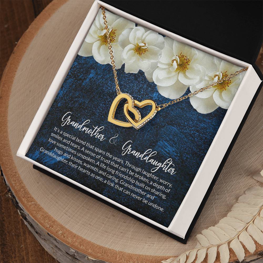 Grandma & Granddaughter Interlocking Heart Necklace Interlocking Hearts Necklace